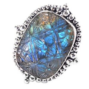 Samuel B. Silver Ring with Labradorite Stone